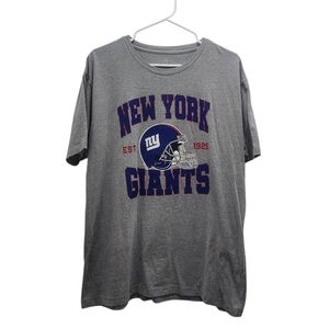 NEW YORK GIANTS Gray Tee T-Shirt Men's Unisex XL Helmet NFL Football Fan Gear